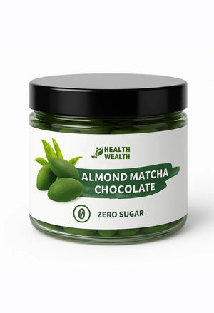 Health Wealth Almond Matcha Chocolate Dragee Zero Sugar 175g