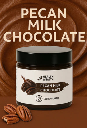 Health Wealth Pecan Milk Chocolate Dragee Zero Sugar 150g