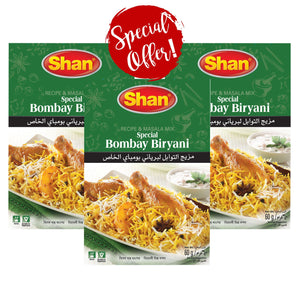 Shan Special Bombay Biriyani Recipe & Seasoning Mix 60gm(Triple Pack)