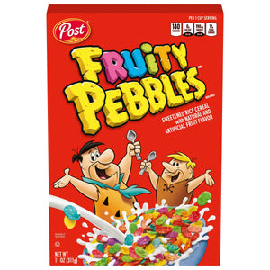 Post Fruity Pebbles Sweetened Rice Breakfast Cereal Gluten Free