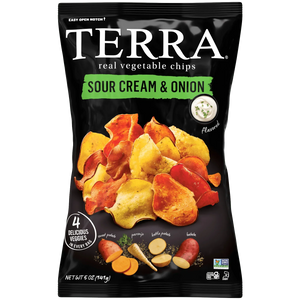 Terra Sour Cream & Onion Real Vegetable Chips 141gm Non GMO, Gluten Free