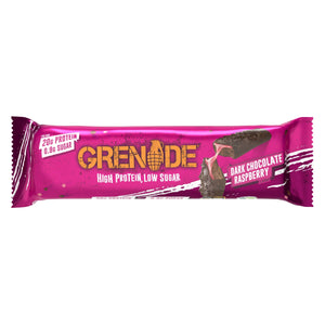 Grenade Dark Chocolate Raspberry - High Protein Bar - Low Sugar 60gm