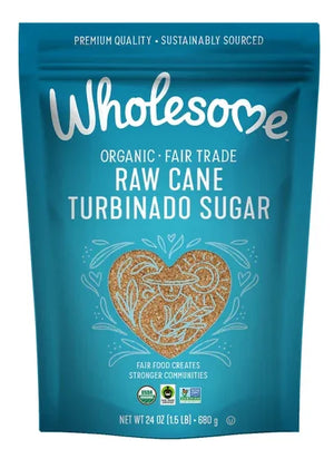 Wholesome Organic Fair Trade Premium Quality Raw Cane Turbinado Sugar, Vegan, Gluten Free,680gm - Offer