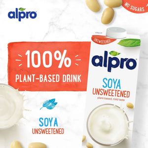 Alpro Soya Unsweetened - Case of 12 (12 x 1L)
