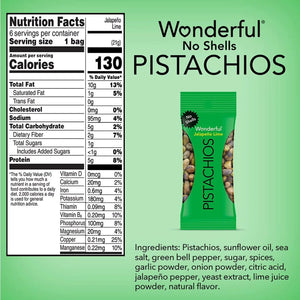 Wonderful Jalapeno Lime Pistachios - 21g