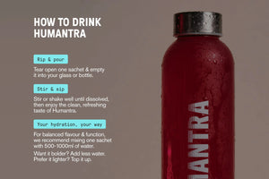 Humantra Black Cherry Electrolyte Hydration Pack – Zero Sugar, 20 Servings, 72g