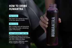 Humantra Elderberry Electrolyte Hydration Pack – Zero Sugar, 20 Servings, 90g