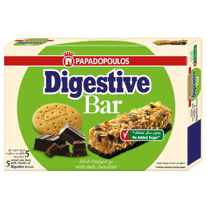Digestive Chocolate Bars, No Added Sugar, 5x28g