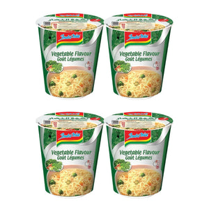 Indomie Instant Noodles, Vegetable Flavour with Seasoning Powder and Sauce - 60g Pack of 4