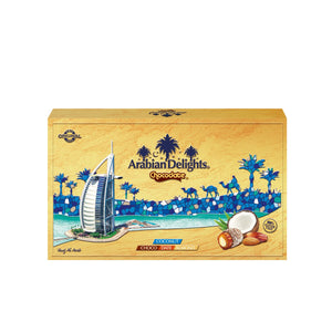 Arabian Delights Chocodate with Coconut, Chocolate Coated Bite-Sized Snacks, Stuffed w/ Golden Roasted Almonds, Dates | Snacks & Sweets