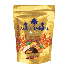 Arabian Delights Chocolate Apricots ,Assorted Pack, Coated Bite-Sized Snacks| Snacks & Sweets