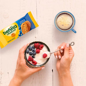 Belvita Crunchy Breakfast Biscuits, Blueberry - 1.25 kg (25 Packs of 4)