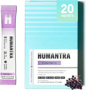 Humantra Assorted Electrolyte Hydration Pack – Zero Sugar, 20 Servings, 72g Each (100 count, 5 Pack Bundle All Flavors)