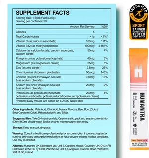Humantra 3 Flavors Bundle Apricot, Berry Pomegranate, Lychee Electrolyte Hydration Pack – Zero Sugar, 20 Servings, 72g Each 6