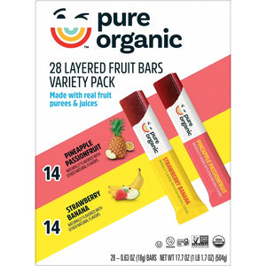 Pure Organic Variety Pack Layered Fruit Bars, 18g (28pk)