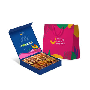 Happy Earth Organic Dubai Blue Filled Dates - 500g