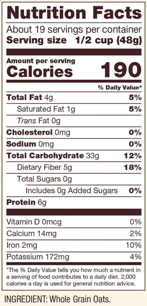 Bob's Red Mill Old Fashioned Gluten Free Rolled Oats - 11.34 Kg