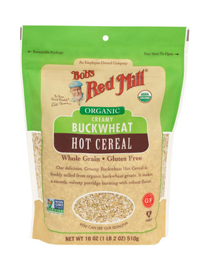 Bob's Red Mill Organic Creamy Buckwheat Hot Cereal, Whole Grain, Gluten Free, Non-GMO 510gm