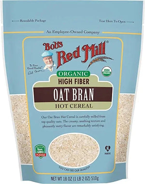 Bob's Red Mill Organic High Fiber Oat Bran Hot Cereal, Non-GMO 510gm