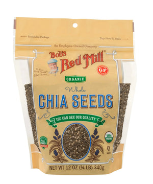 Bob's Red Mill Organic Whole Chia Seeds, Gluten Free, Non-GMO 340gm