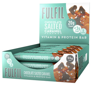 FulFil Chocolate Salted Caramel Vitamin and Protein Bar - 55G 15 x 55G