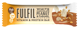 Fulfil White Chocolate Peanut & Caramel Flavour ,Low Sugar, High Protein, With 9 Vitamins