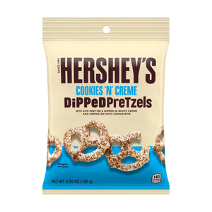 HERSHEY'S Cookies' N' Crème Coated Pretzels, 120gm