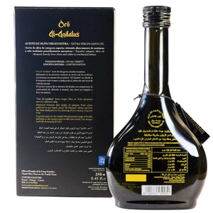 Oro Al-Andalus Arabesca Extra Virgin Olive Oil Early Harvest Cold Press From Spain Glass Bottle