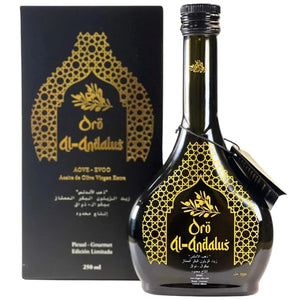 Oro Al-Andalus Arabesca Extra Virgin Olive Oil Early Harvest Cold Press From Spain Glass Bottle