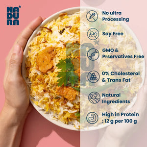 Plant-based tandoori kebab rice bowl with herbs, healthy protein-rich vegan meal, WELAZA UAE.