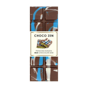 Choco Zen Pistachio Kunafa Milk Dubai Chocolate Bar - 65g - View 2 | Welaza