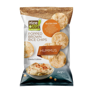 Rice Up Whole Grain Rice Chips Hummus 60G, Gluten free, No GMO