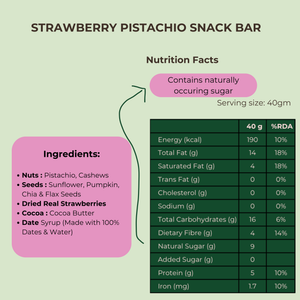 Nothing Silly - Strawberry Pistachio - 6 Bars (Buy 6 And Save AED 5)