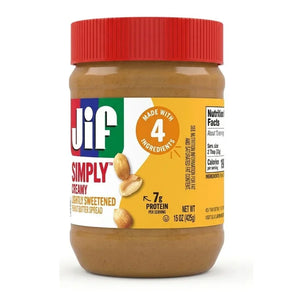 Jif Simply Creamy Lightly Sweetened Peanut Butter Spread 425g - View 2 | Welaza