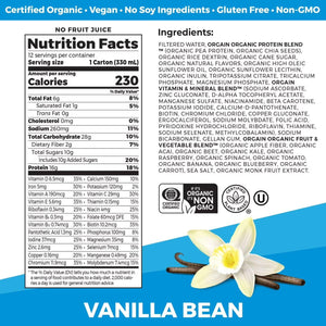 Orgain Organic Nutrition 16g Vegan Plant Based Protein Shake, Vanilla Bean 10ml