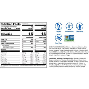 Liquid I.V. Hydration Multiplier Sugar-Free Electrolyte Powder Variety Pack, White Peach and Strawberry Watermelon - 390g (30