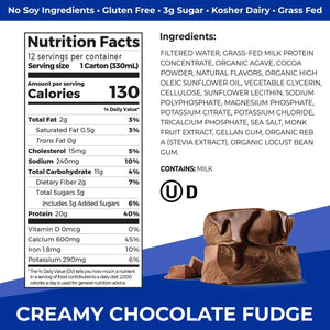 Orgain 20g Clean Protein Grass Fed Shake, Creamy Chocolate Fudge 330ml - View 4 | Welaza