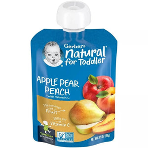 Gerber Toddler Apple Pear Peach, 99g