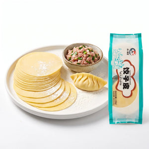 XI SHI Round Yellow Wonton Wrappers - 4 pkt