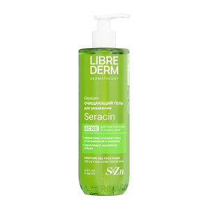 Librederm Seracin Gel Cleanser, Hydrating Face Wash For Oily Skin, Removes Makeup 400ml