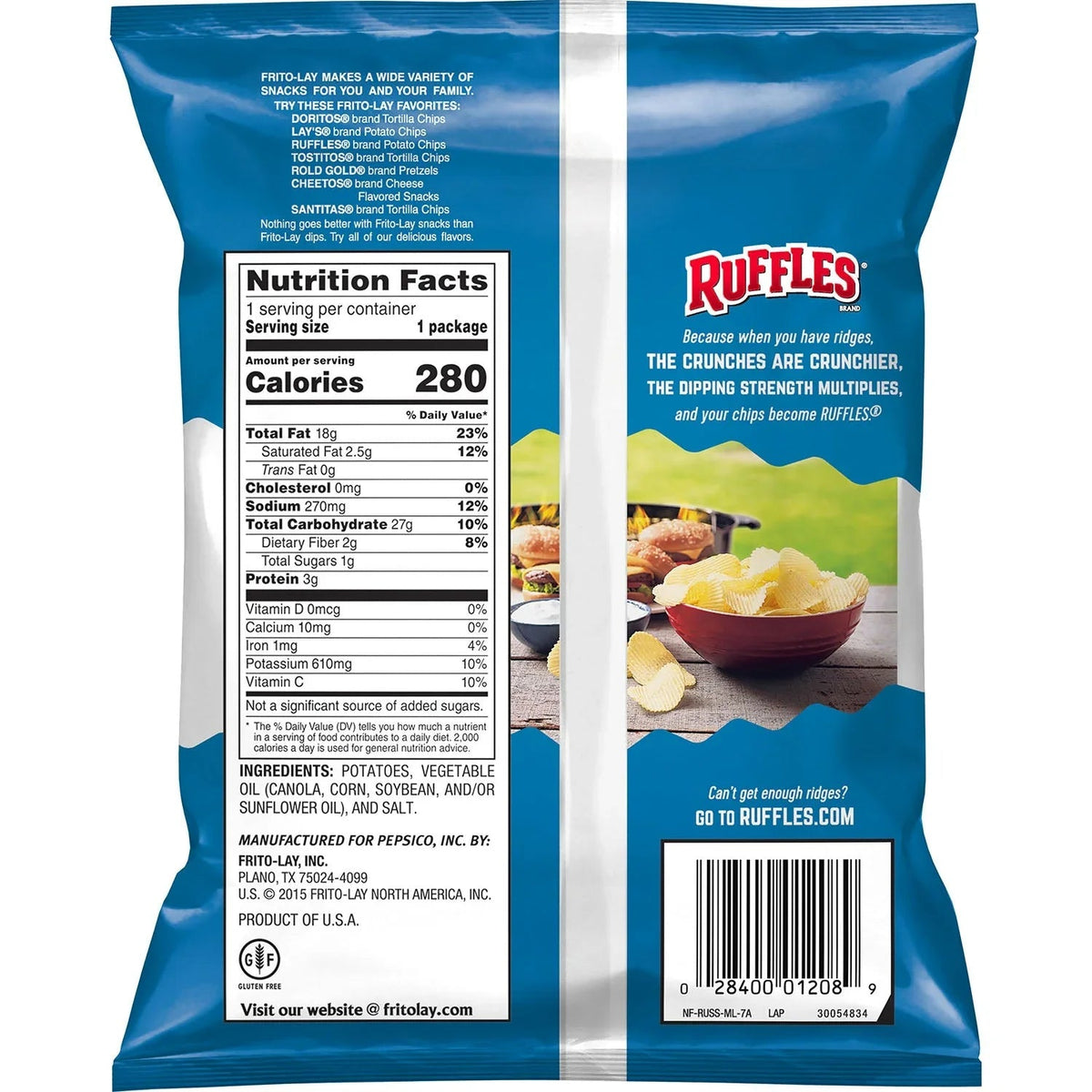 Ruffles Potato Chips Original 15 OZ