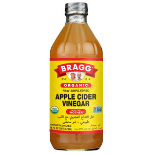 Bragg Unpasteurized Organic Apple Cider Vinegar, Raw & Unfiltered,Non GMO