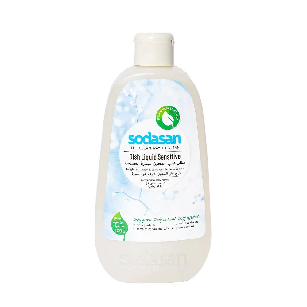 Sodasan 100% Natural Dish Liquid Sensitive 500ml | Welaza