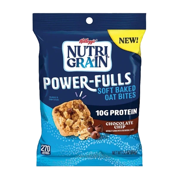 Nutri Grain Power Fulls Soft Baked Oat Bites Chocolate Chip 64g