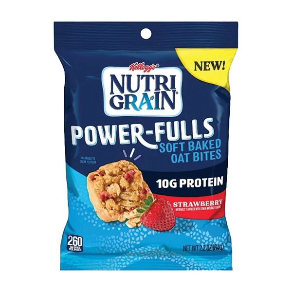 Nutri Grain Power Fulls Soft Baked Oat Bites Strawberry 64g | Welaza