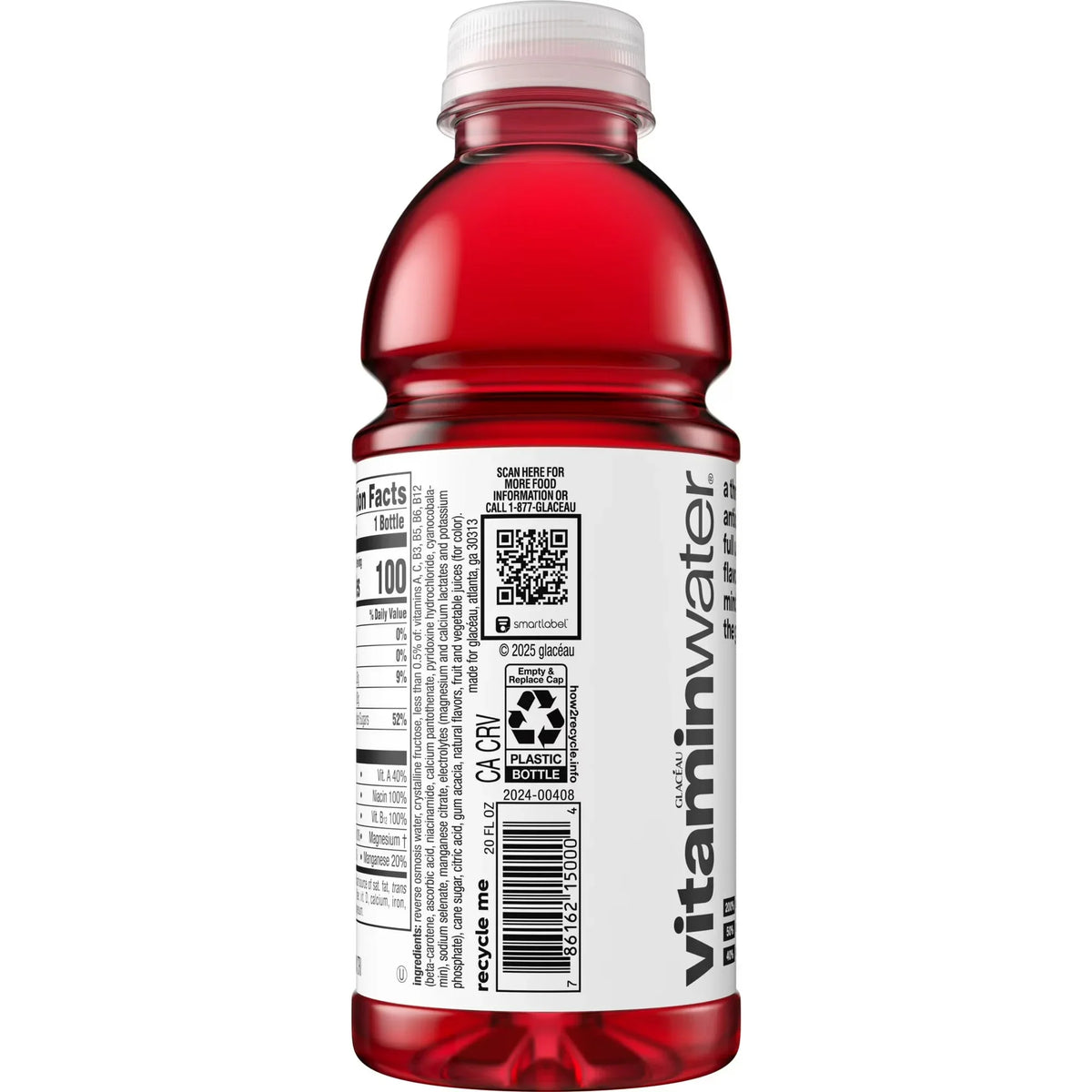 Vitaminwater XXX Acai-Blueberry-Pomegranate Flavored Water Beverage Bottle 500ml