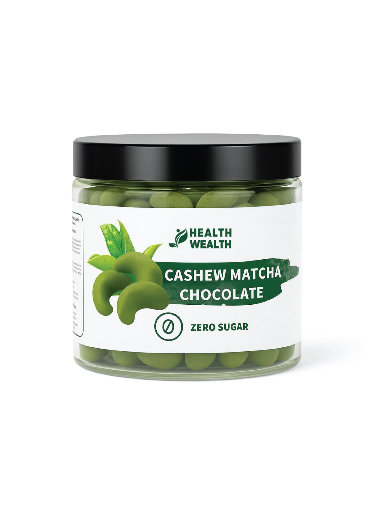 Health Wealth Cashew Matcha Chocolate Dragee Zero Sugar 175g