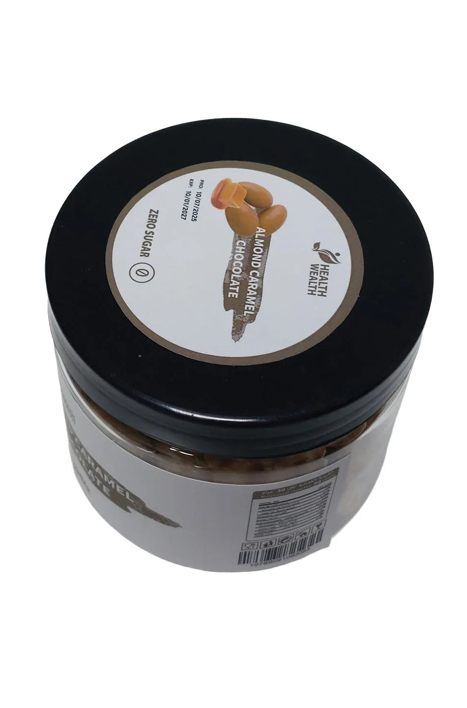 Health Wealth Almond Caramel Chocolate Dragee Zero Sugar 175g