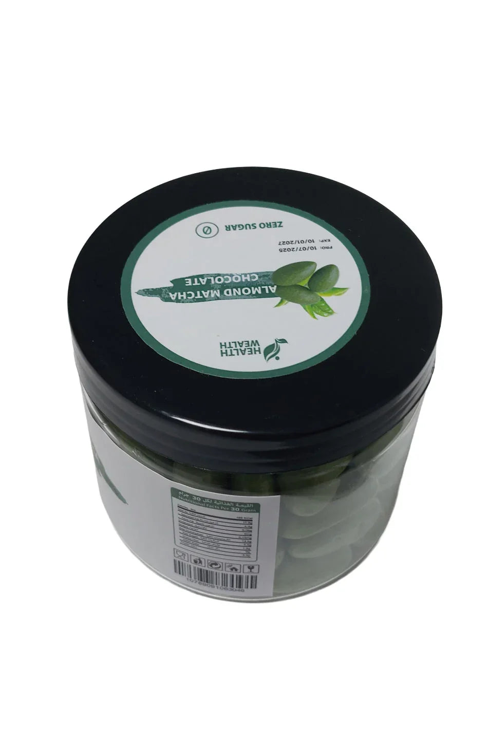 Health Wealth Almond Matcha Chocolate Dragee Zero Sugar 175g