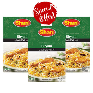Shan Biryani Recipe & Masala Mix 50gm (Triple Pack)